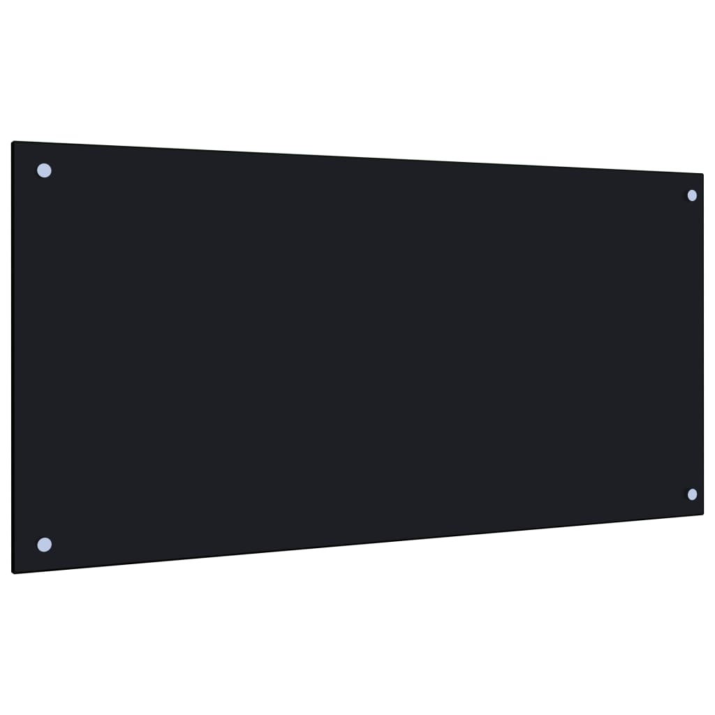 Paraschizzi Per Cucina Nero 100x50 Cm In Vetro Temperato