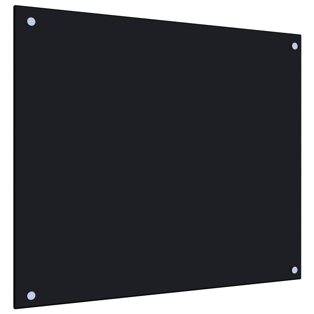 Paraschizzi Per Cucina Nero 70x60 Cm In Vetro Temperato