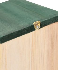 Casette Per Gli Uccelli 8 Pz In Legno 12x12x22 cm