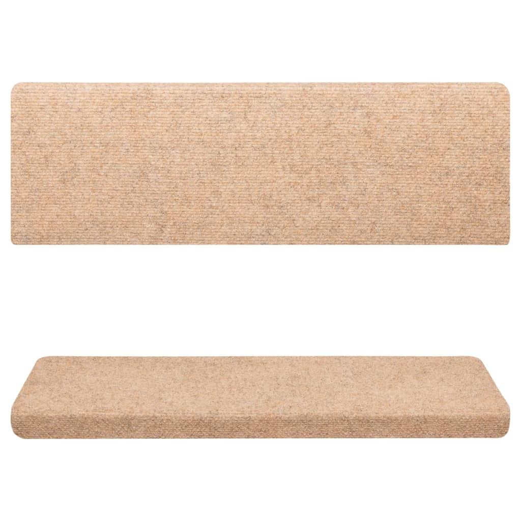 Tappetini Per Scale Autoadesivi 15 Pz 65x21x4 Cm Crema Bordo Rettangolare - Image 5