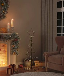 Albero Di Natale A Led 80 Led Bianco Caldo 120 cm
