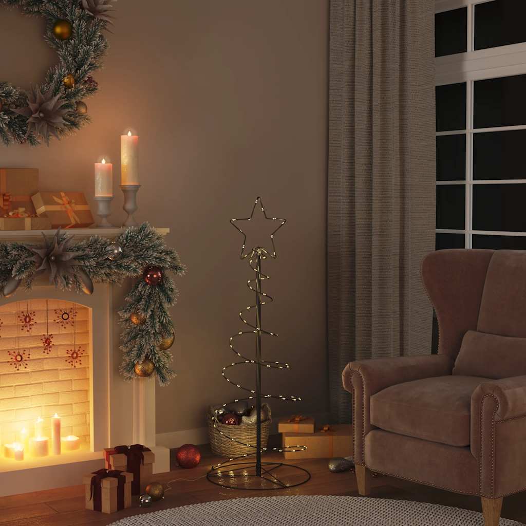 Albero Di Natale A Led 80 Led Bianco Caldo 120 cm