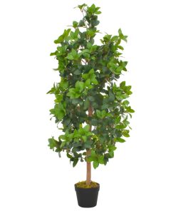 Albero Di Alloro Artificiale Con Vaso Verde 120 cm