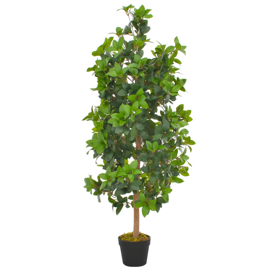 Albero Di Alloro Artificiale Con Vaso Verde 120 cm