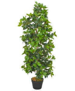 Albero Di Alloro Artificiale Con Vaso Verde 120 cm