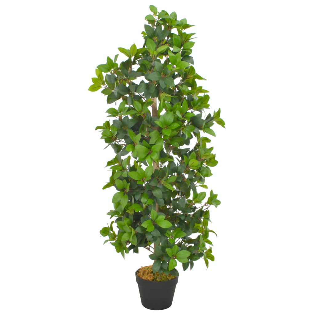 Albero Di Alloro Artificiale Con Vaso Verde 120 cm