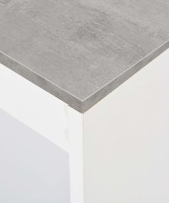 Tavolo Da Bar Con Ripiano Bianco 110x50x103 cm
