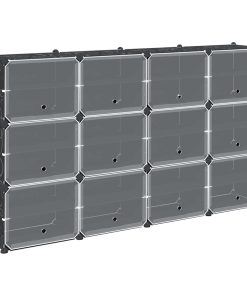 Organizzatore Portaoggetti Con 12 Cubi E Ante Trasparenti In pp