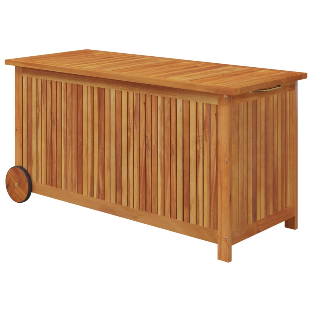 Contenitore Giardino Con Ruote 113x50x58 Legno Massello Acacia