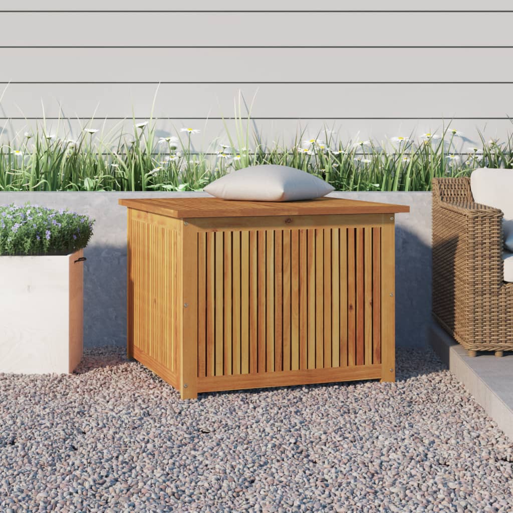 Contenitore Da Giardino 75x75x58 Cm In Legno Massello Di Acacia