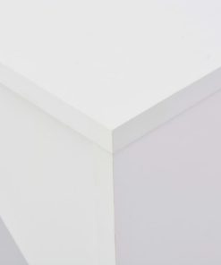 Tavolo Da Bar Con Scaffale Mobile Bianco 138x39x110 cm