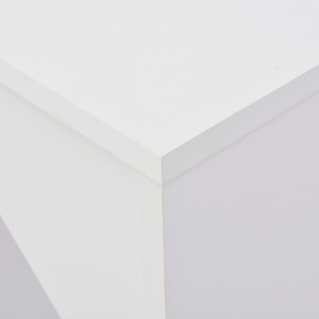 Tavolo Da Bar Con Scaffale Mobile Bianco 138x39x110 cm