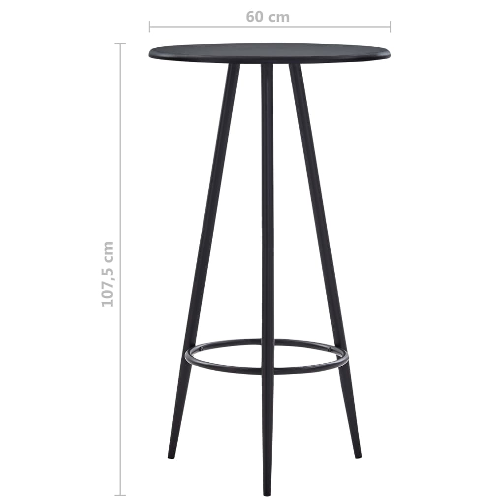 Tavolo Da Bar Nero 60x107,5 Cm In Mdf