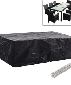 Coperture Arredi Giardino 2pz Polyrattan 8 Persone 300x140 cm