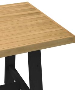 Tavolo Pranzo Noain Gambe A Forma A 180x90x75 Cm Legno Massello