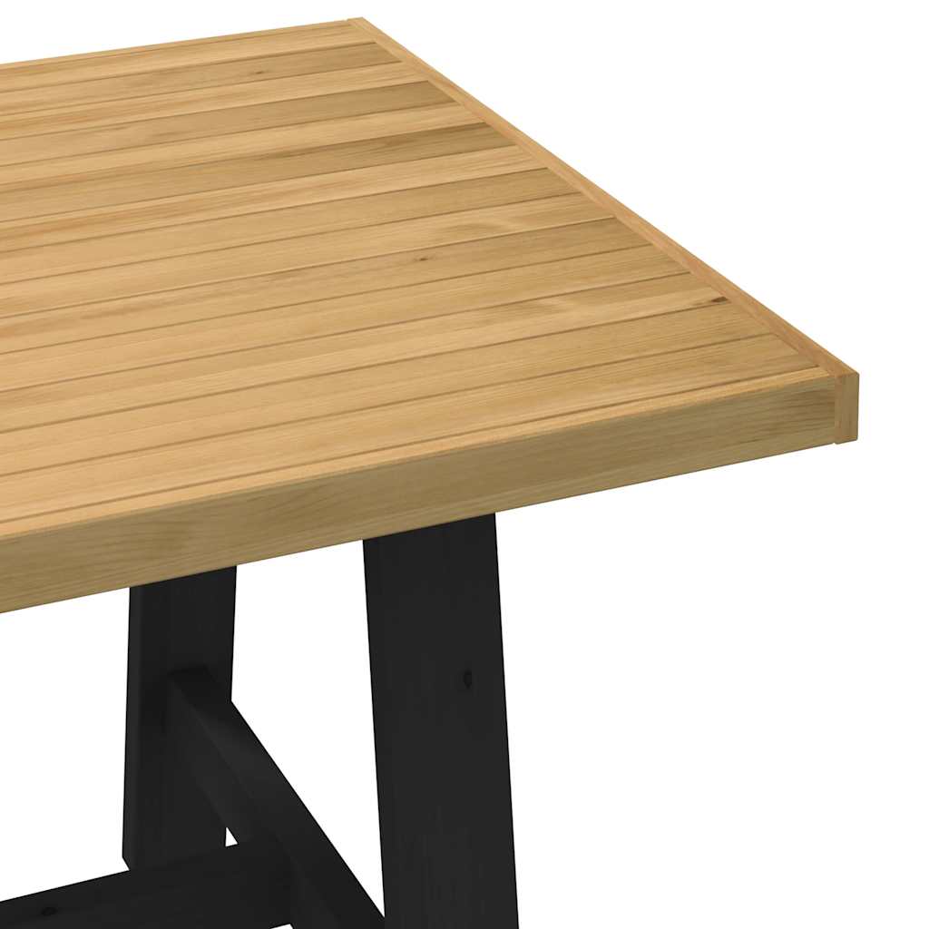 Tavolo Pranzo Noain Gambe A Forma A 180x90x75 Cm Legno Massello