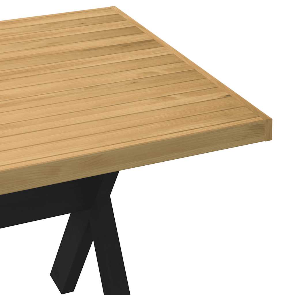 Tavolo Pranzo Noain Gambe A Forma X 180x90x75 Cm Legno Massello