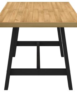 Tavolo Pranzo Noain Gambe A Forma A 160x90x75 Cm Legno Massello