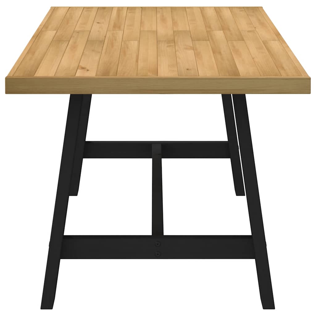 Tavolo Pranzo Noain Gambe A Forma A 160x90x75 Cm Legno Massello