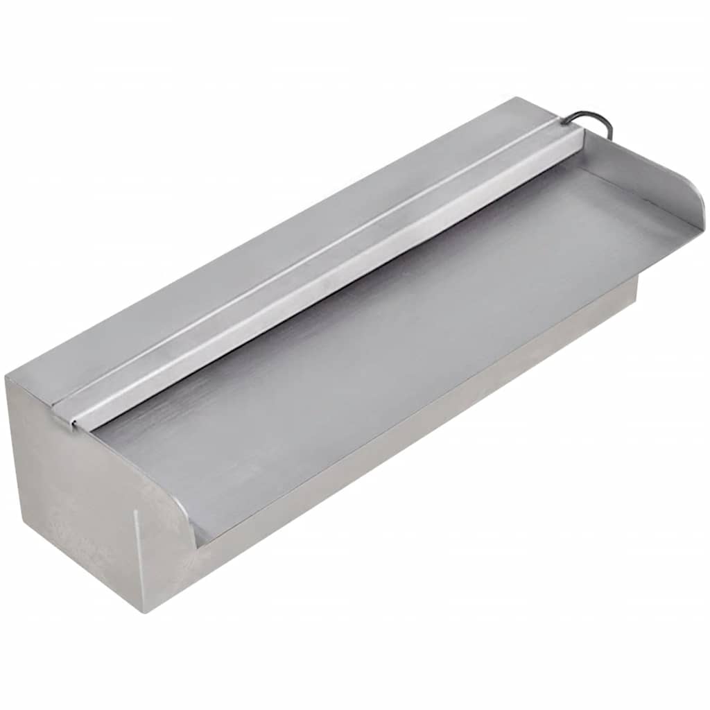 Cascata Per Laghetto Rettangolare Con Led In Acciaio Inox 30 cm