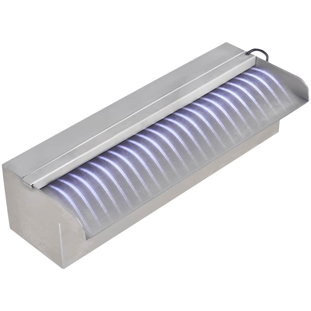 Cascata Per Laghetto Rettangolare Con Led In Acciaio Inox 30 cm - Image 2
