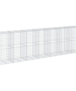 Cesto Gabbione Con Copertura 700x100x200 Cm In Ferro Zincato
