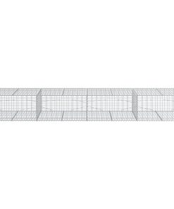 Cesto Gabbione Con Copertura 400x100x50 Cm Ferro Zincato