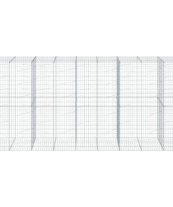 Cesto Gabbione Con Copertura 450x100x200 Cm In Ferro Zincato
