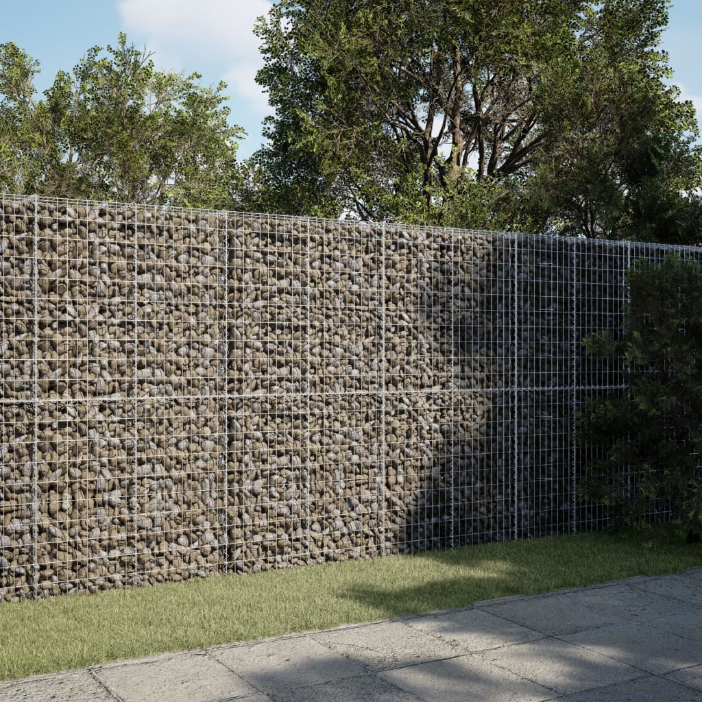 Cesto Gabbione Con Copertura 350x100x200 Cm In Ferro Zincato