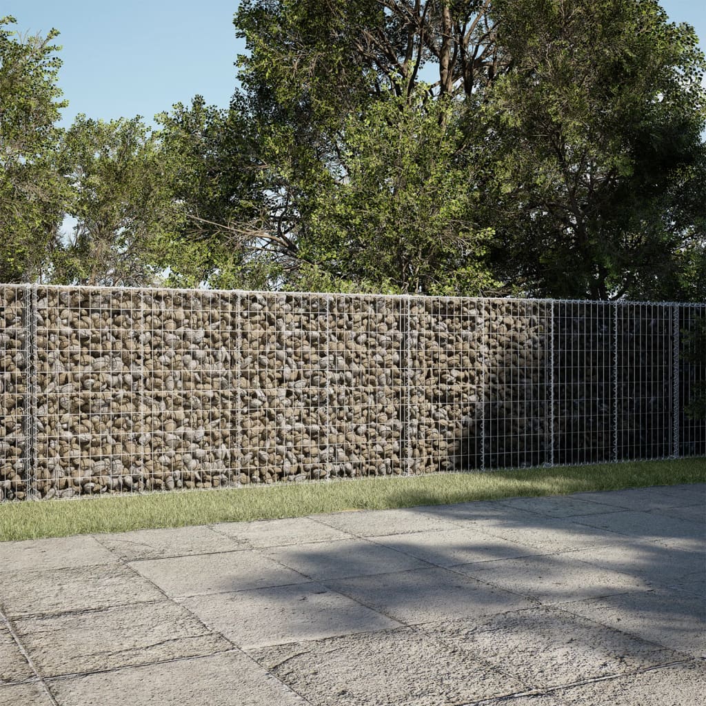 Cesto Gabbione Con Copertura 600x100x100 Cm In Ferro Zincato