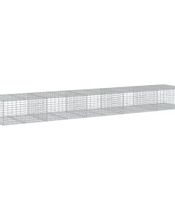 Cesto Gabbione Con Copertura 500x100x50 Cm In Ferro Zincato