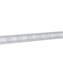 Cesto Gabbione Con Copertura 700x100x50 Cm Ferro Zincato