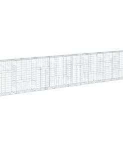 Cesto Gabbione Con Copertura 800x50x150 Cm In Ferro Zincato