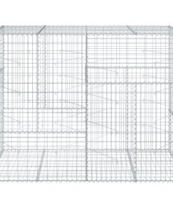 Cesto Gabbione Con Copertura 200x100x150 Cm In Ferro Zincato