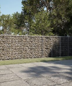 Cesto Gabbione Con Copertura 1050x100x100 Cm In Ferro Zincato
