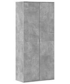 Scarpiera Grigio Cemento 80x39x178 Cm In Legno Multistrato