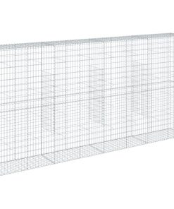 Cesto Gabbione Con Copertura 400x50x200 Cm In Ferro Zincato