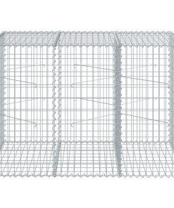 Cesto Gabbione Con Copertura 150x100x100 Cm In Ferro Zincato
