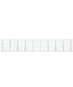 Cesto Gabbione Con Copertura 1100x100x150 Cm In Ferro Zincato