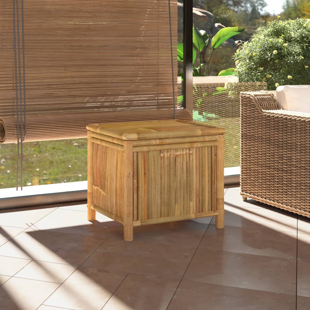 Contenitore Portaoggetti Da Giardino 60x52x55 Cm In Bambù