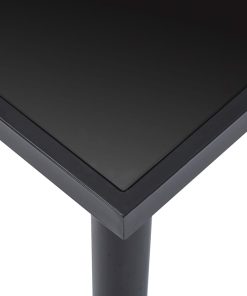 Tavolo Da Pranzo Nero 180x90x75 Cm In Vetro Temperato