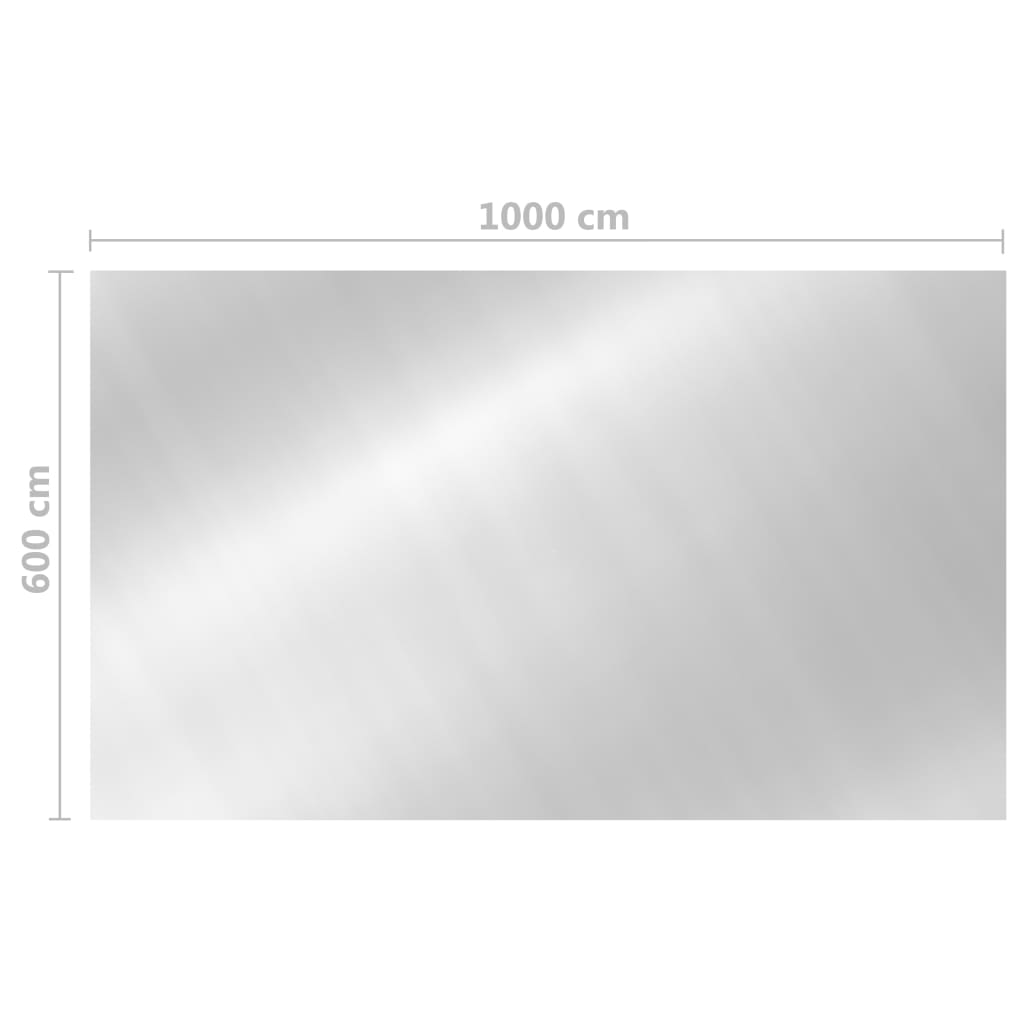 Copripiscina Rettangolare 1000x600 Cm In Pe Argento - Image 4