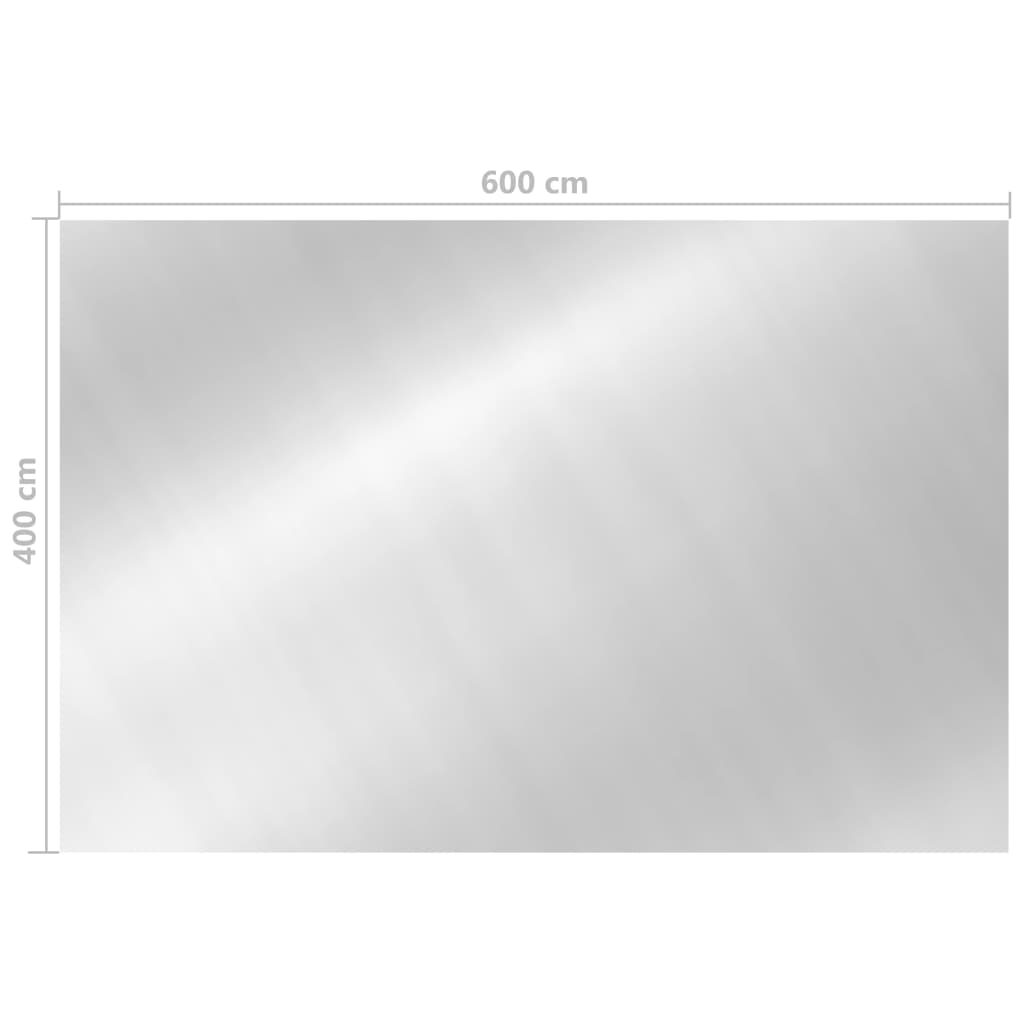 Copripiscina Rettangolare 600x400 Cm In Pe Argento