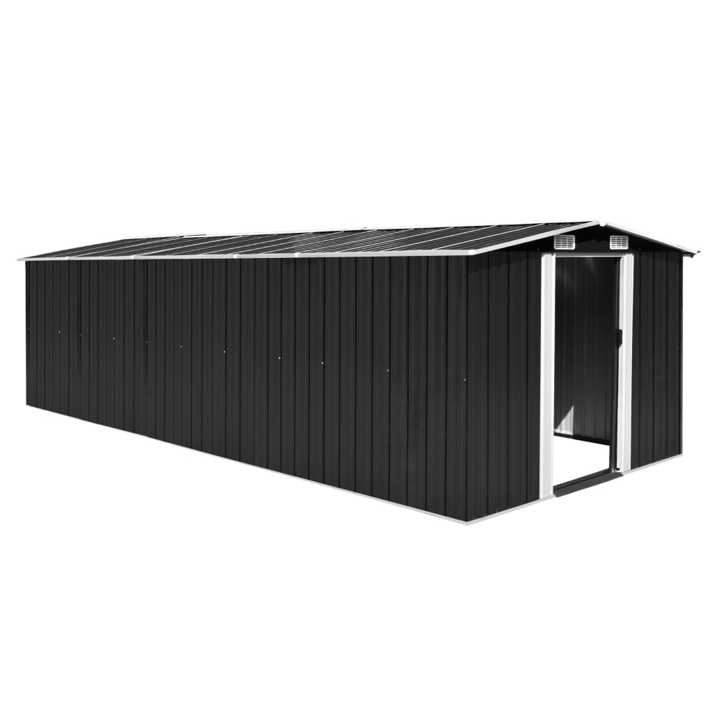 Casetta Da Giardino 257x580x181 Cm In Metallo Antracite