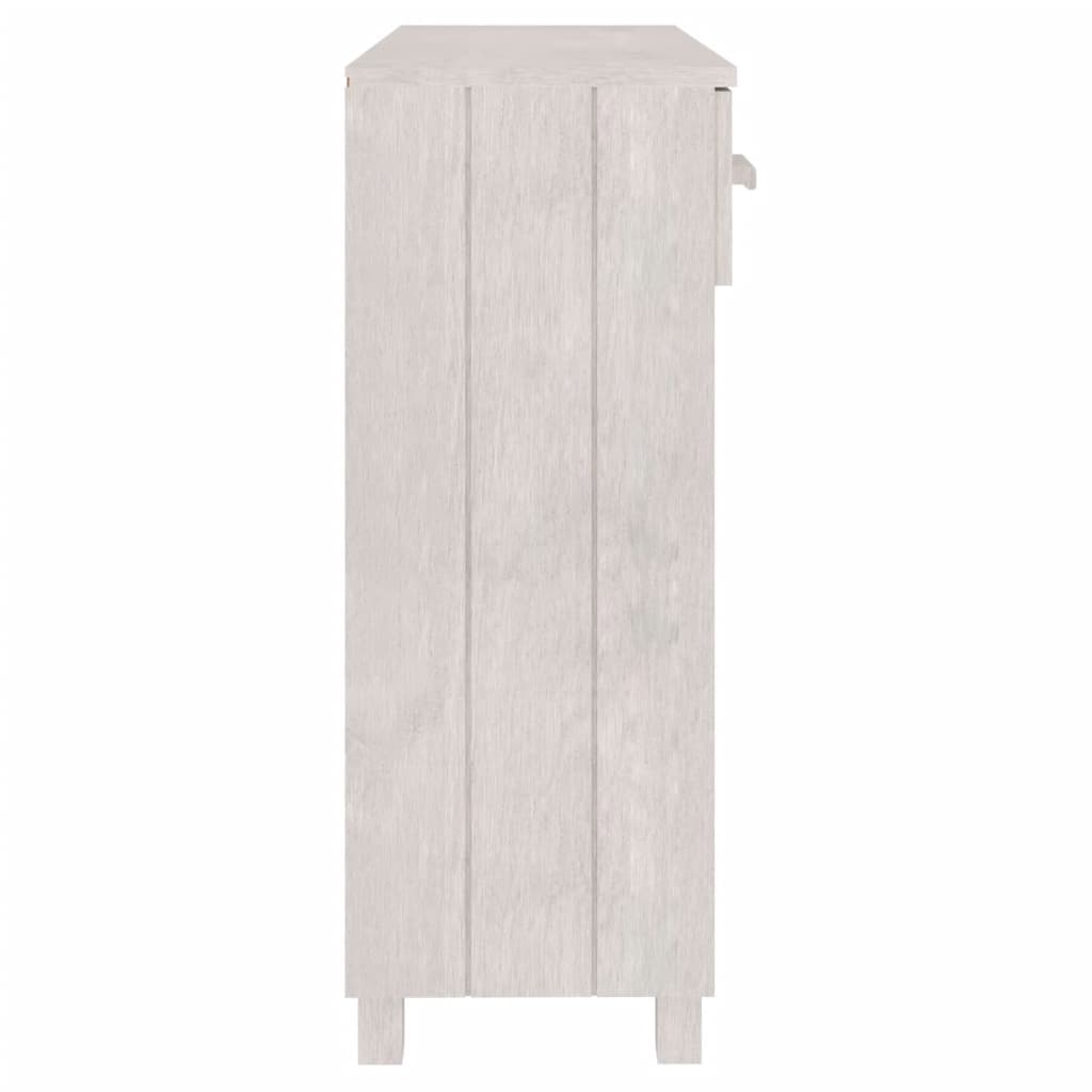 Tavolo Consolle Bianco 90x35x90 Cm Legno Massello Di Pino - Image 6
