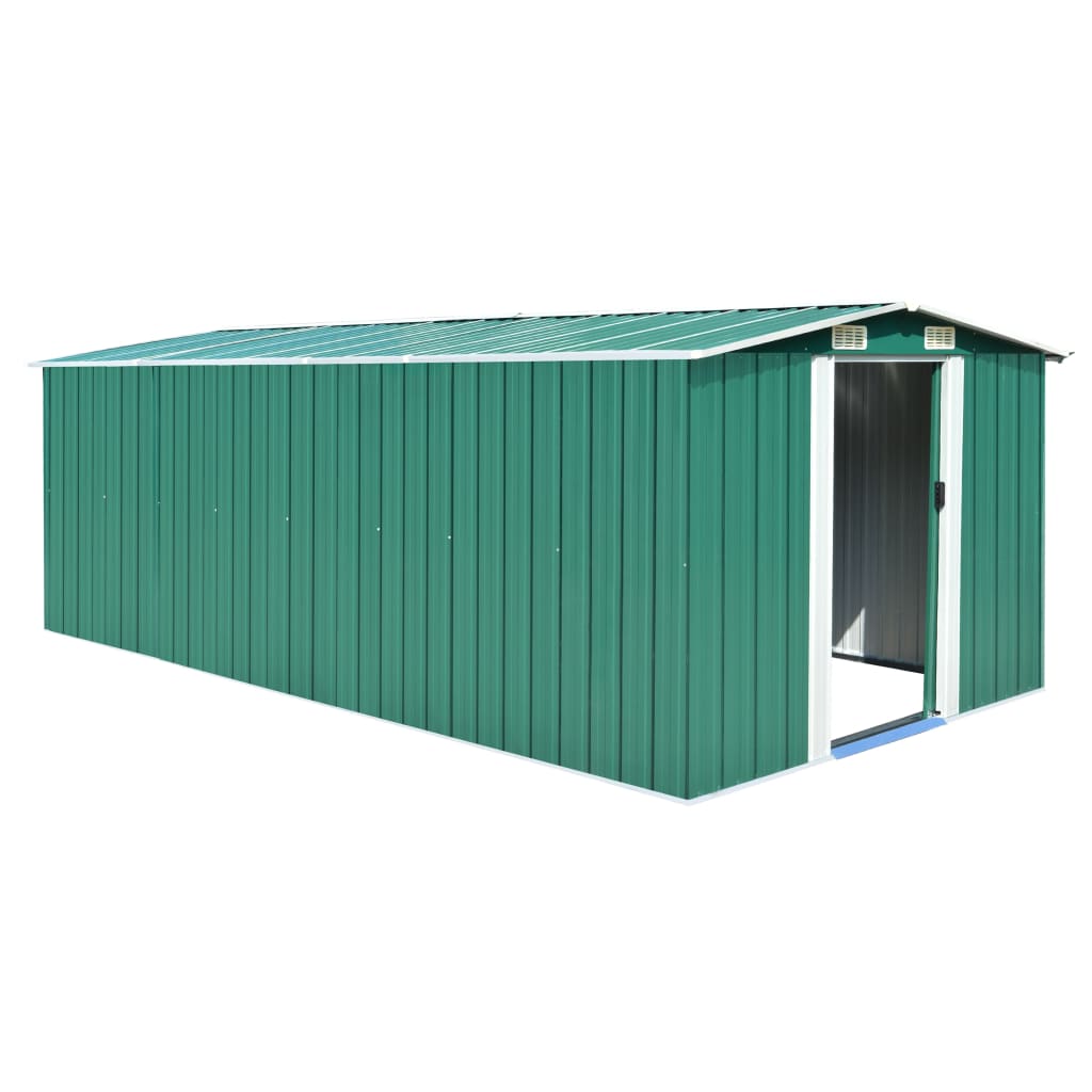 Casetta Da Giardino 257x489x181 Cm In Metallo Verde