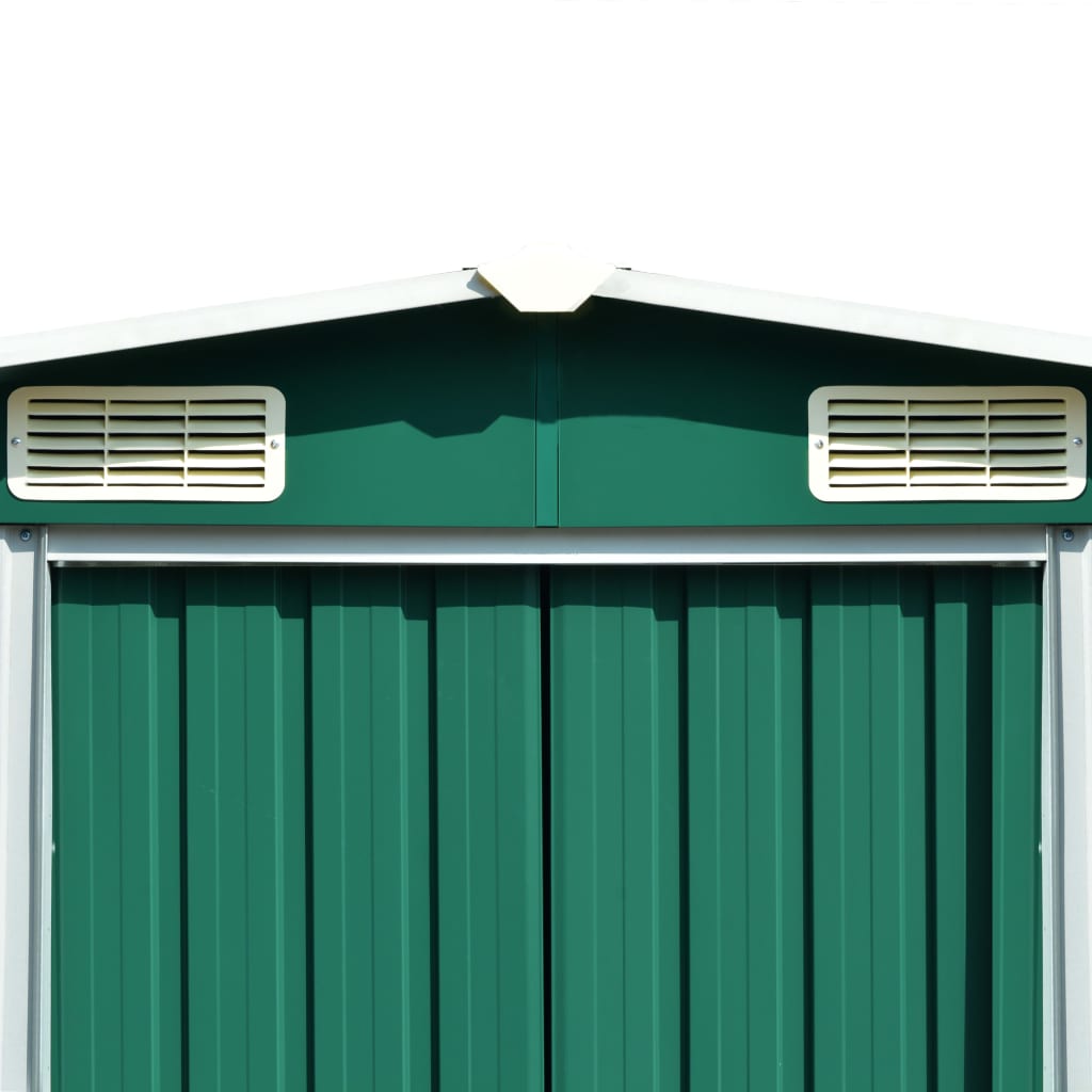 Casetta Da Giardino 257x489x181 Cm In Metallo Verde - Image 3