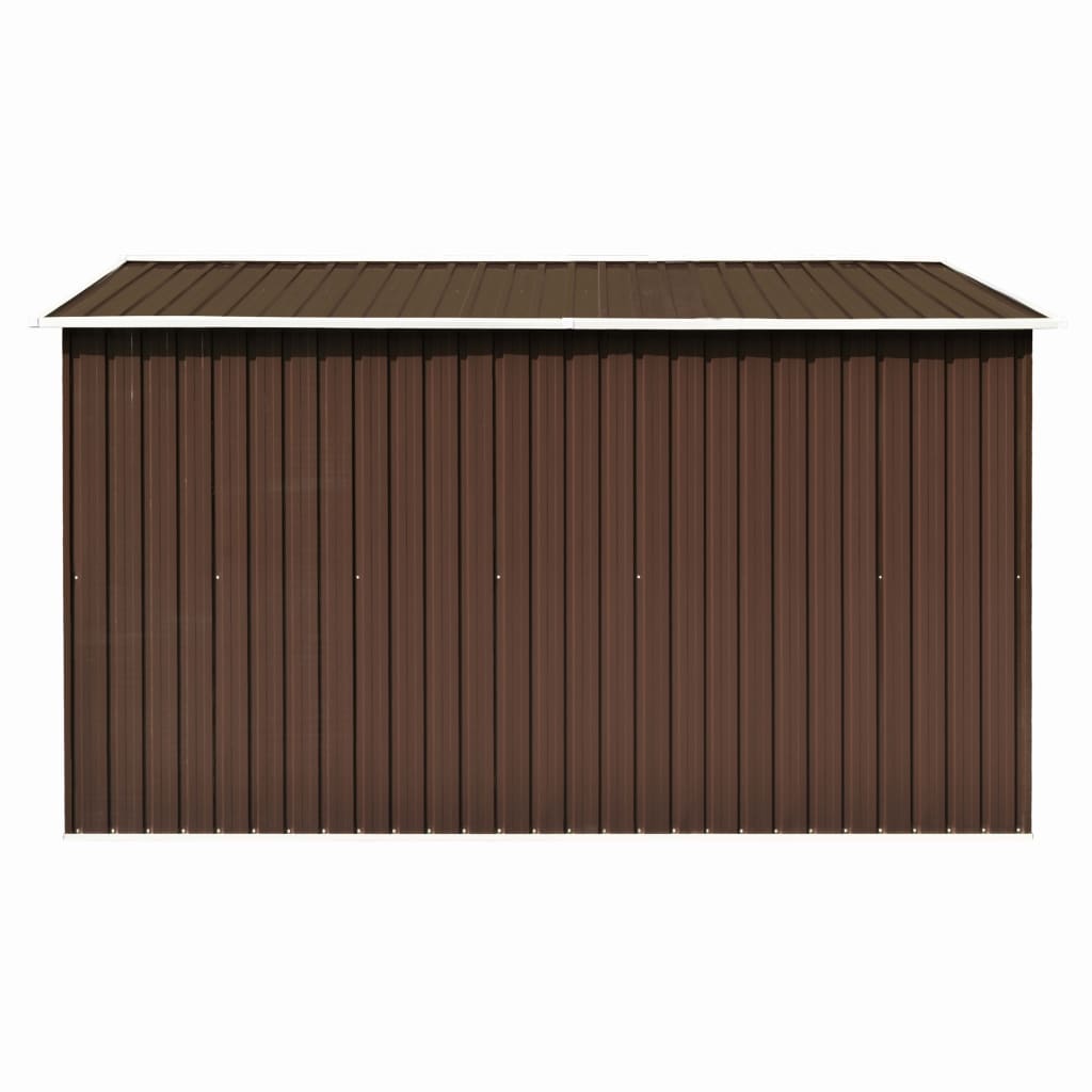 Casetta Da Giardino 257x298x178 Cm In Metallo Marrone - Image 4