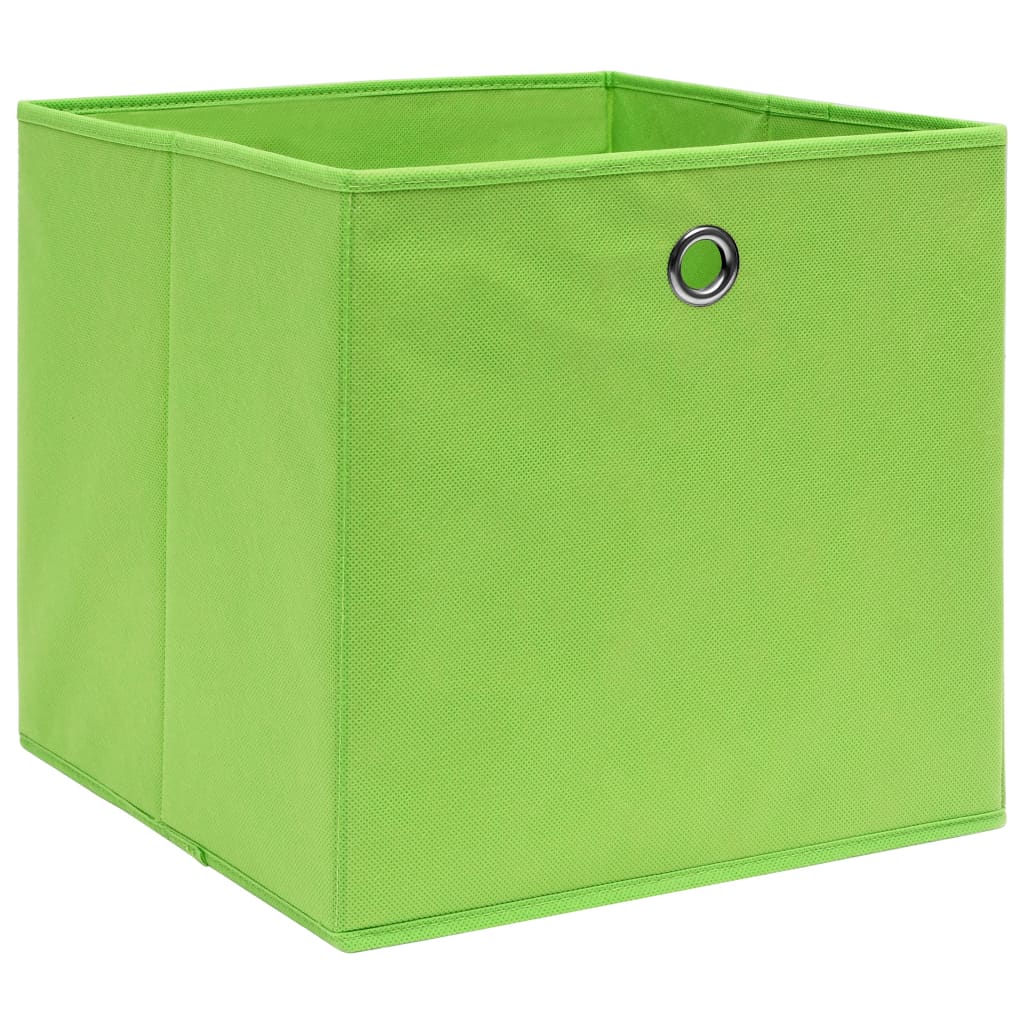Scatole Portaoggetti 10pz Verdi 32x32x32 Cm Tessuto