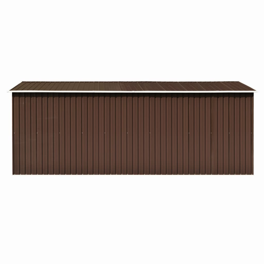 Casetta Da Giardino 257x489x181 Cm In Metallo Marrone - Image 5